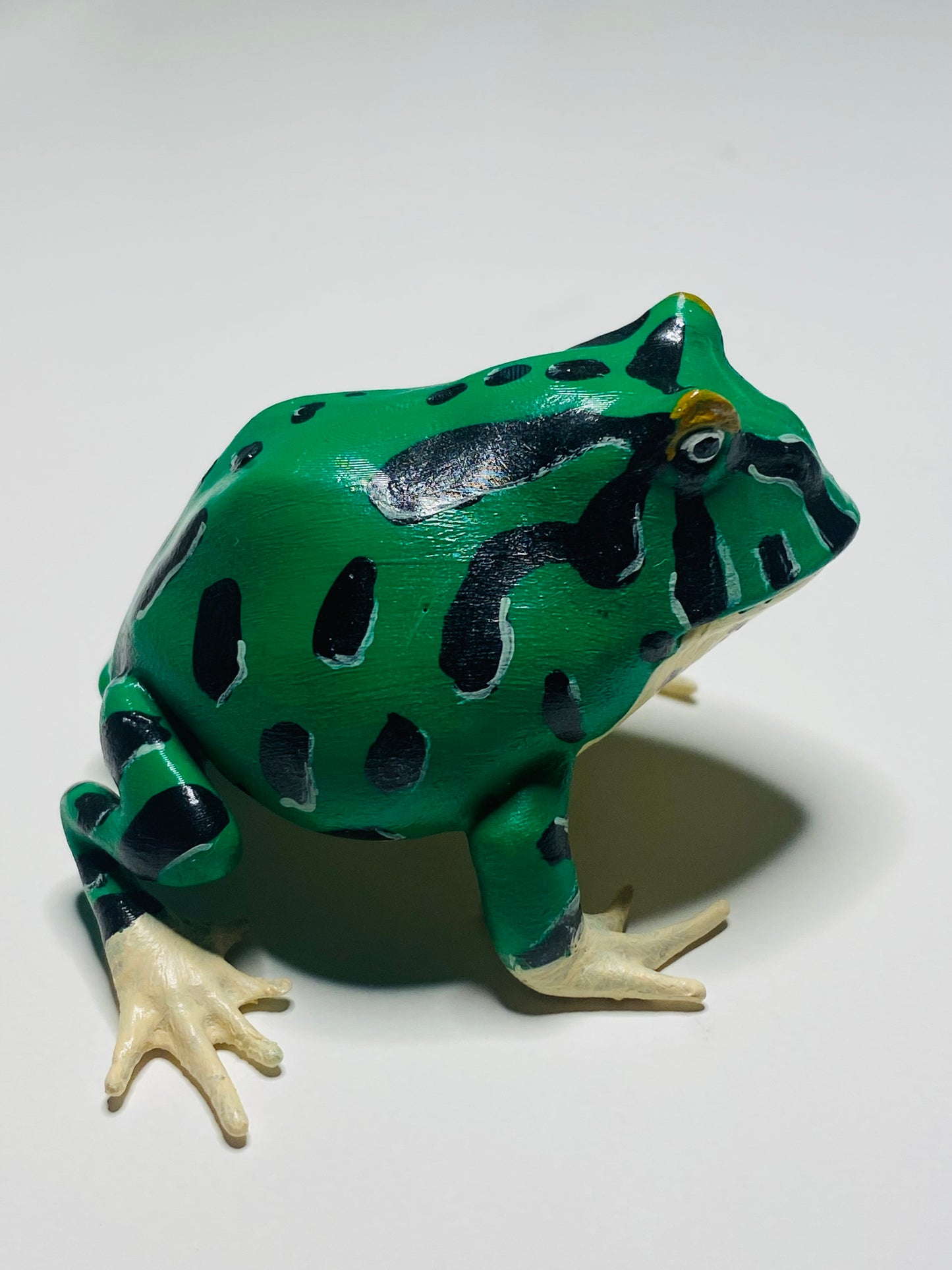 3D Printed Frog Large Ceratophrys ( Pacman Frog) Green