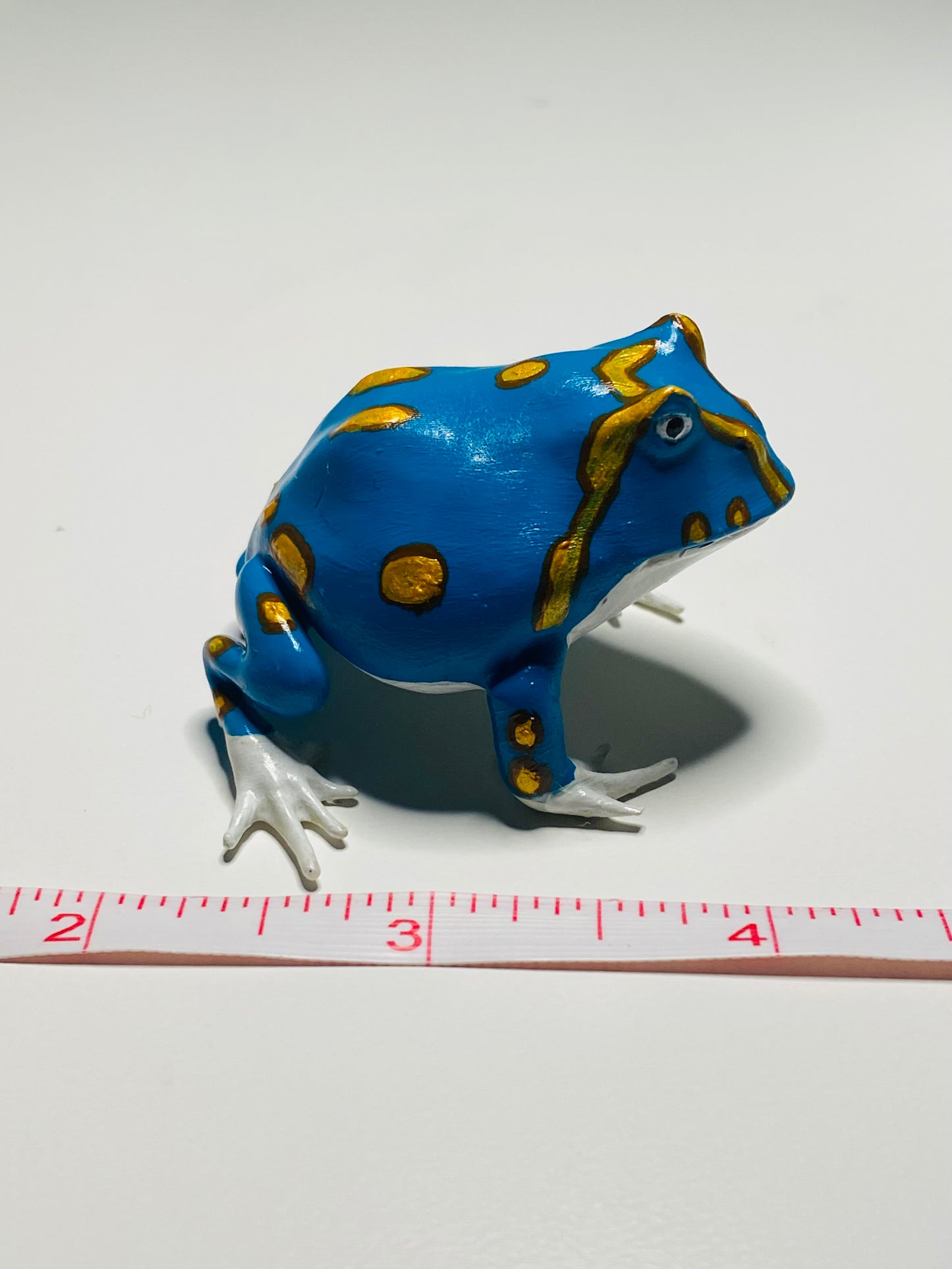 3D Printed Frog Large Ceratophrys ( Pacman frog) Blue