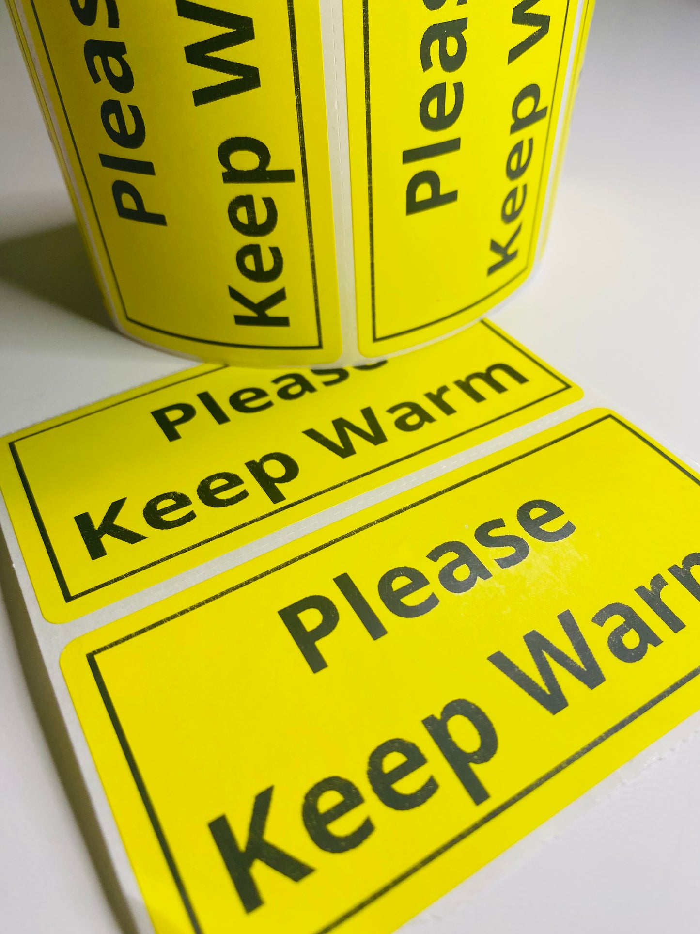 Please Keep Warm Shipping Labels