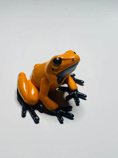 3D Printed Frog Large Phyllobates terribilis Orange Blackfoot