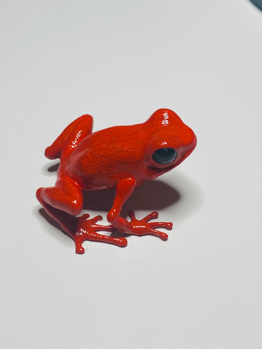 3D Printed Frog Medium Oophaga pumilio red