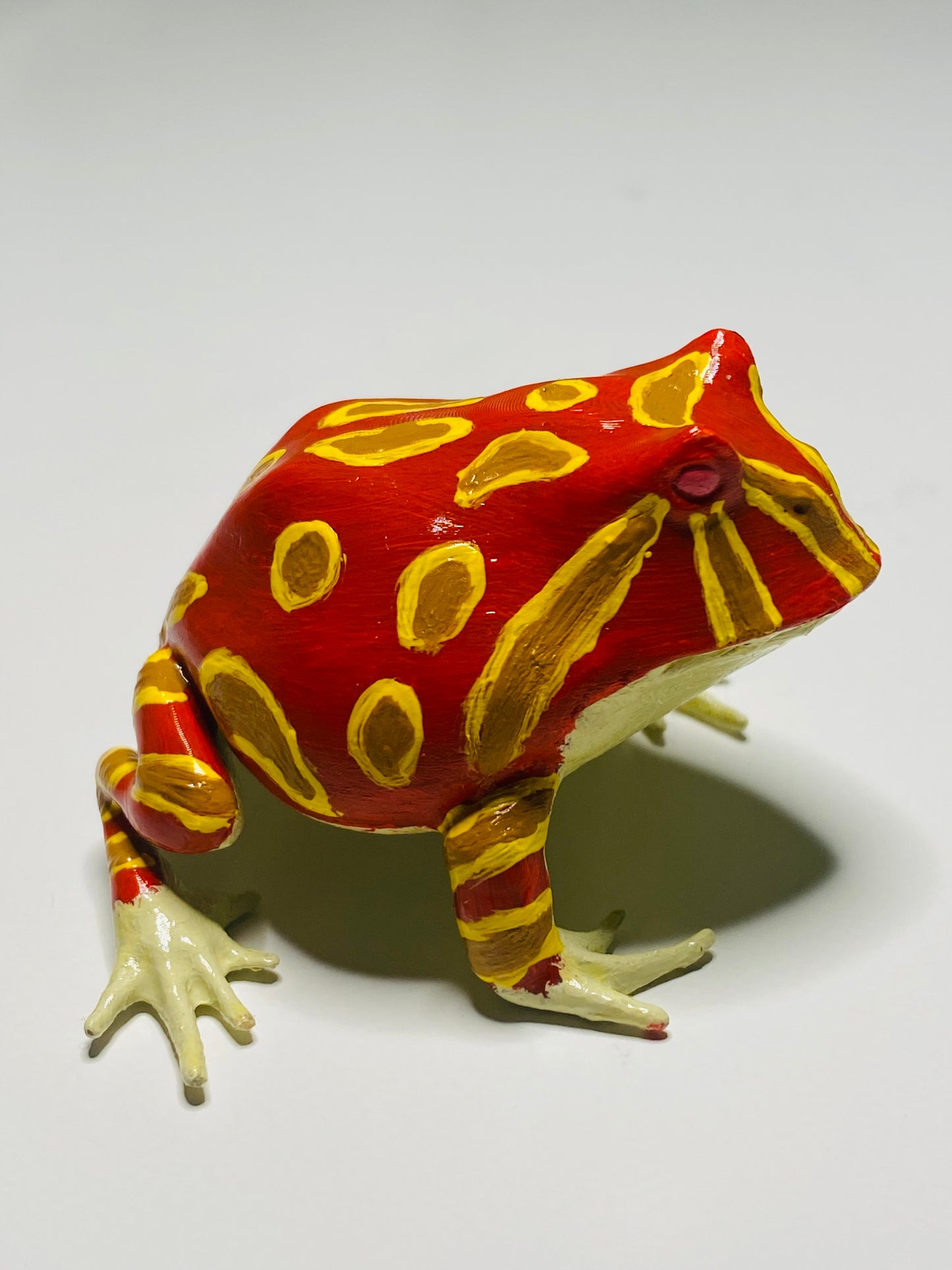 3D Printed Frog Large Ceratophrys ( Pacman frog) Red