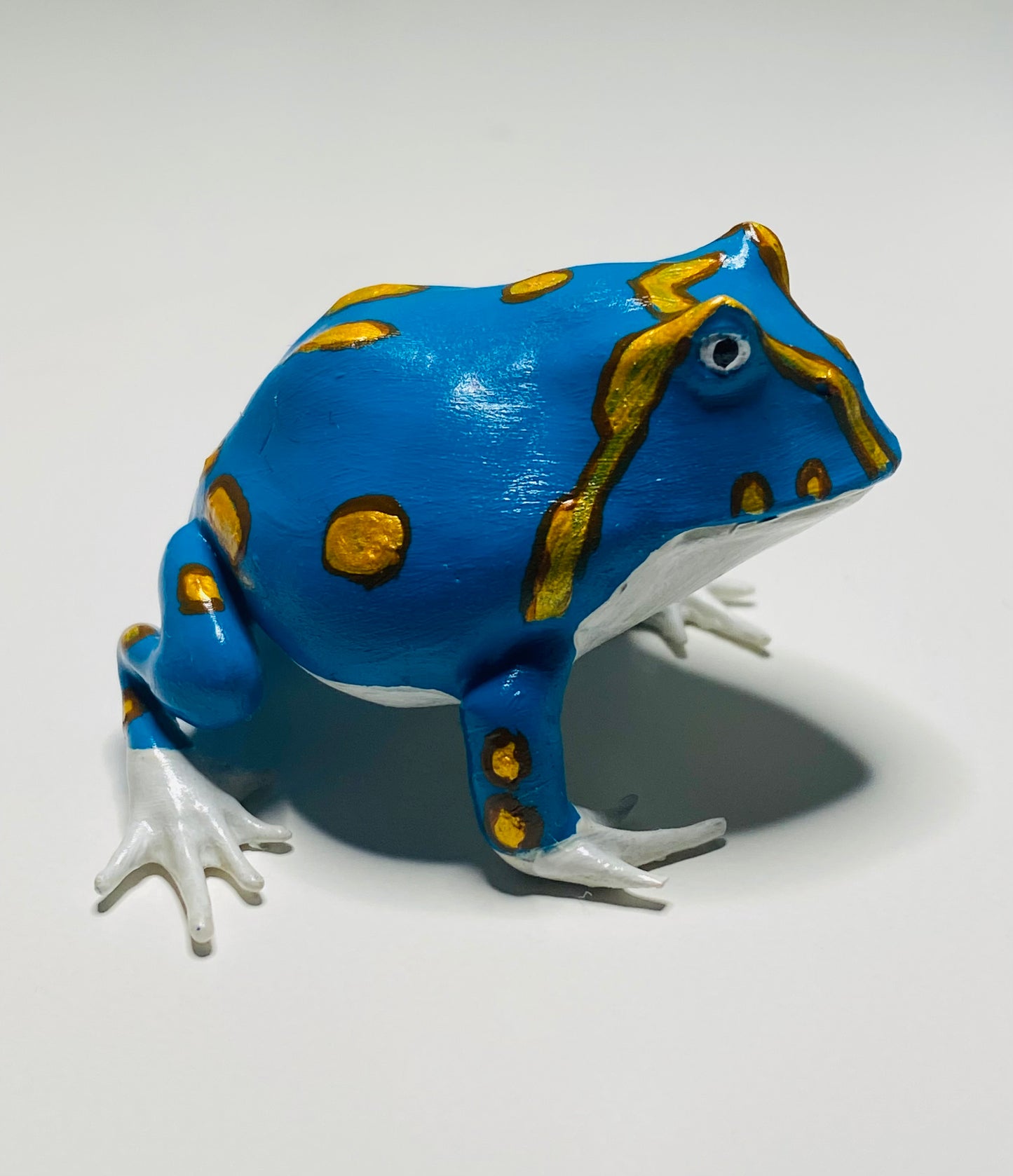 3D Printed Frog Large Ceratophrys ( Pacman frog) Blue