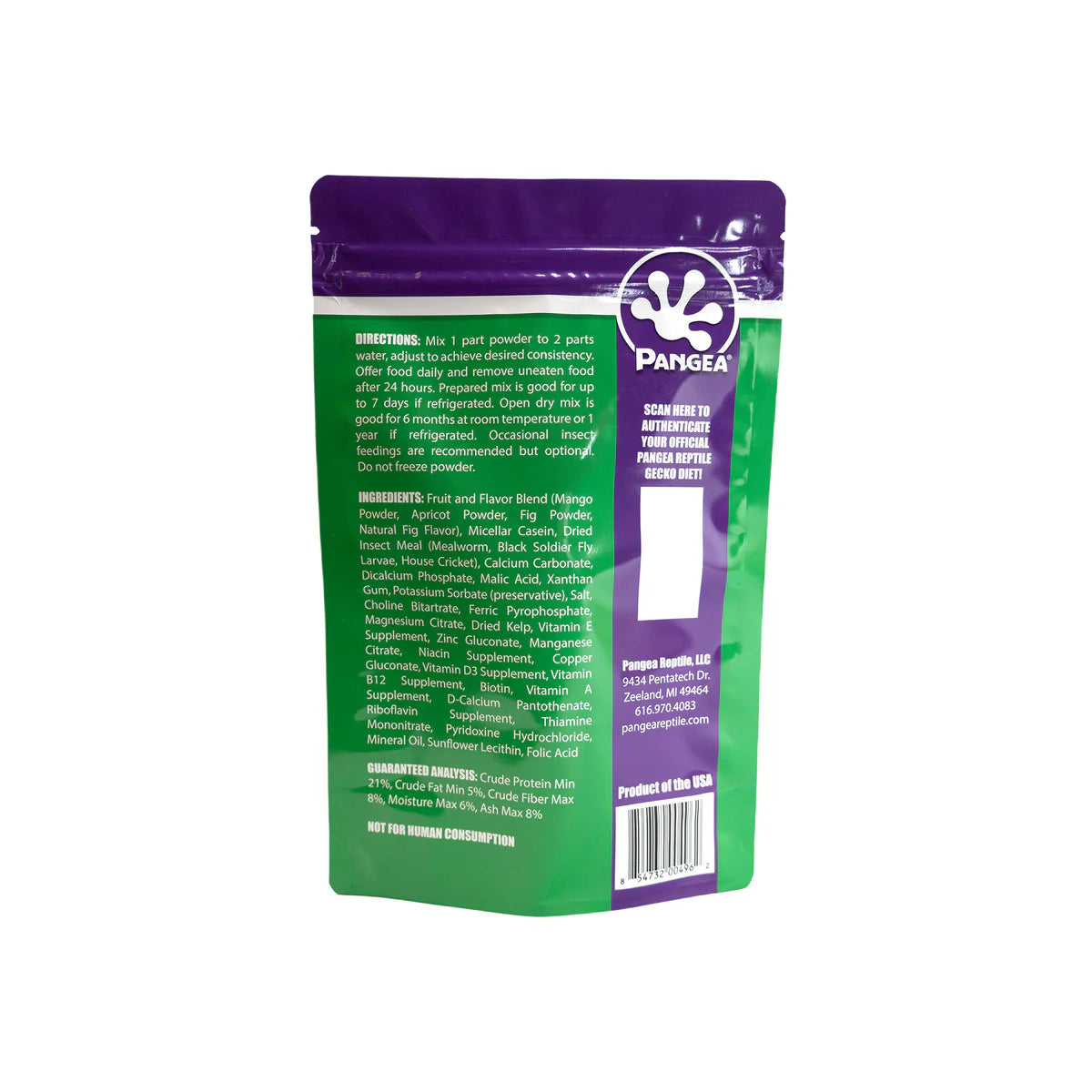 Pangea Gecko Diet with Fig and Insects