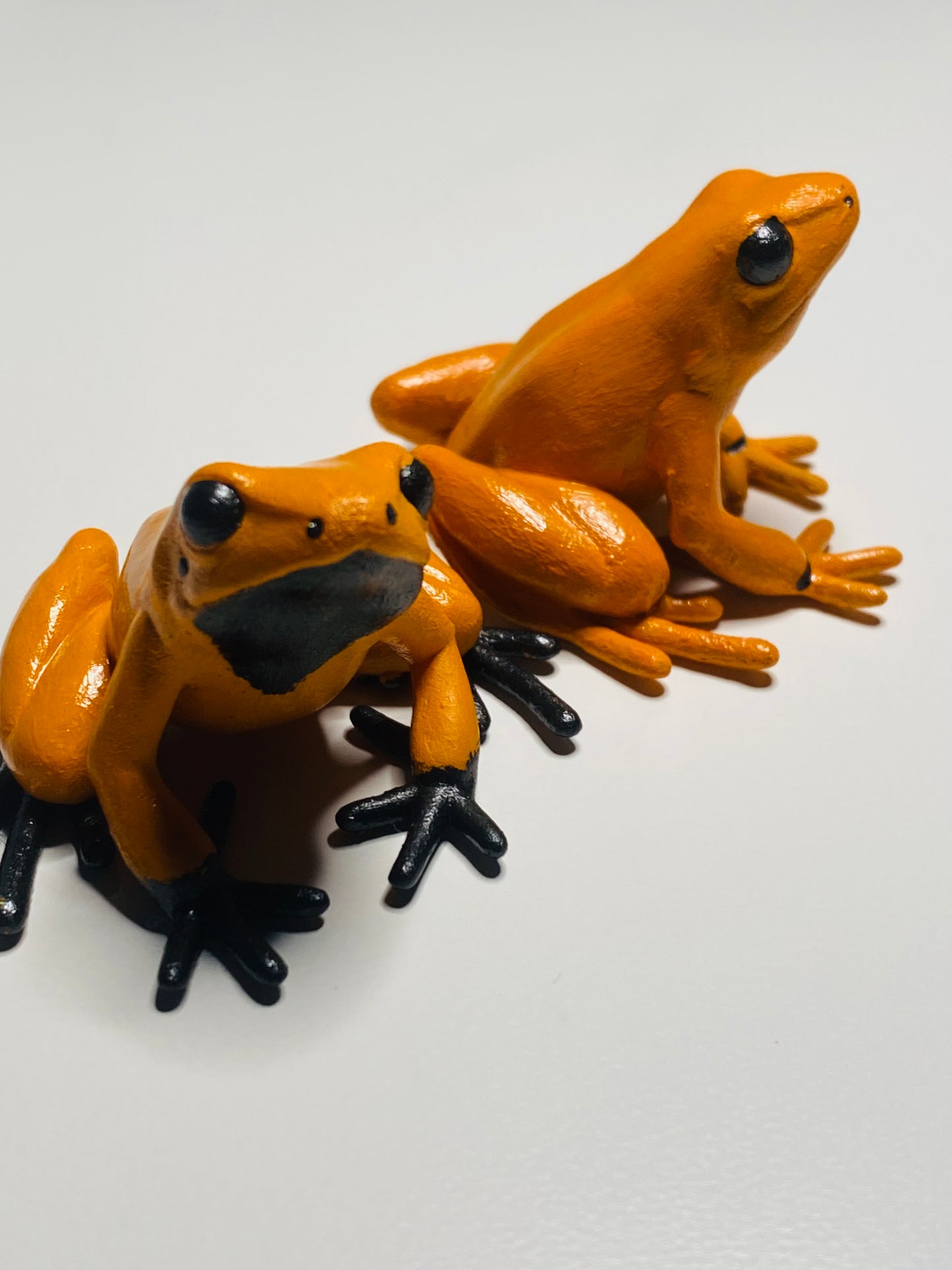 3D Printed Frog Large Phyllobates terribilis Orange Blackfoot